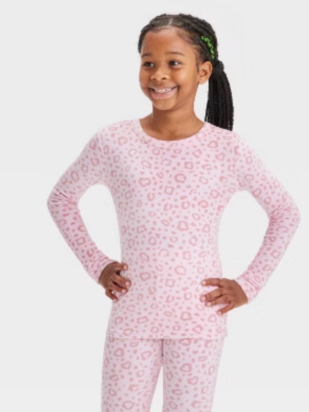 Cat & Jack Girls Sz 14 Pink Pajamas Super Soft Leopard Print